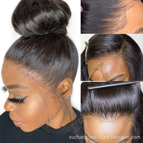 Vendor Straight Hd Transparent Lace Front Human Hair Wigs For Black Women 360 Lace Frontal Wig Glueless 100 Virgin Full Lace Wig